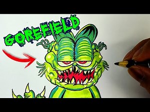 COMO DIBUJAR A GOREFIELD de FRIDAY NIGHT FUNKIN facil paso a paso |¿ QUIEN ES GOREFIELD? | cls artz