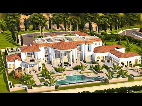 I Built a HUGE Royal Palace Family Mansion in the Sims 4 | Speed Build and full Tour