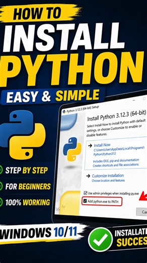 How to Install Python on Windows 10/11 (Step-by-Step Guide for Beginners) - Part 2
