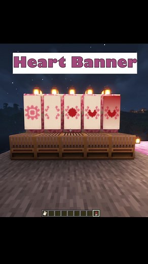 Designing a Heart Banner with a Loom in Minecraft