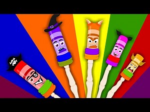 Scary Crayons Finger Family | Finger Family Song | Nursery Rhyme