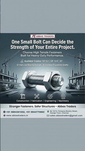 High Tensile Bolts Explained | Strong Fasteners for Construction, Fabrication & Engineering Projects