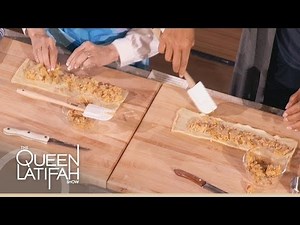 Cooking Loaded Potato Pinwheel Appetizers With Glori Spriggs on The Queen Latifah Show