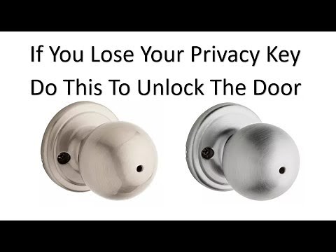How To Unlock Bathroom Door If You Lose Your Privacy Lock Key The Smart & Easiest Way