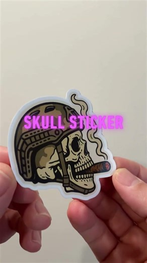 New Sticker Drop: Smoking Military Skeleton