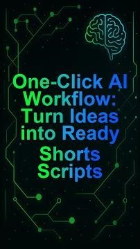 One-Click AI Workflow: Turn Ideas into Ready Shorts Scripts