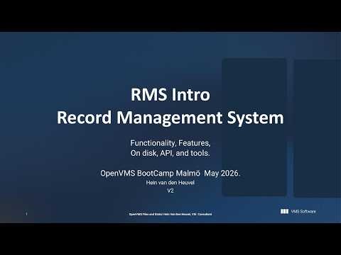 Hein van den Heuvel – RMS for developers, functions, features, usage intro