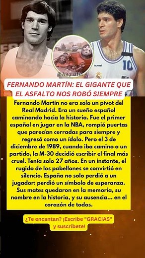 Fernando Martín: La Trágica Muerte del Primer Español en la NBA 😢🏀