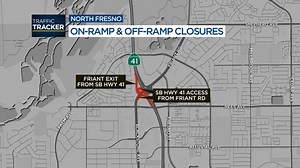 Highway 41 ramps at Friant Road to close overnight