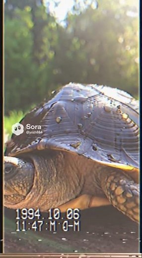 Cleaning a Turtle’s Shell — Silent VHS Gentle Moment #VHS #Turtle #NoDialogue #DailyLife