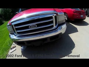 2002 Ford F250 & F350 front bumper removal