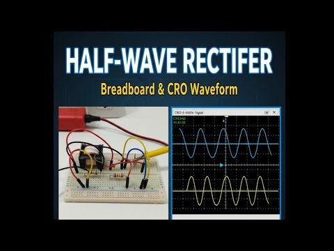 Half Wave Rectifier On Breadboard & Waveform on CRO I Basic Electronics Experiment I SkyGyan