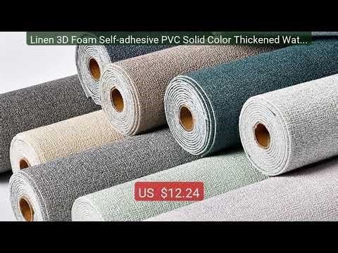 Linen 3D Foam Self-adhesive PVC Solid Color Thickened Water... — Top Pick 2026 | Unbeatable Price!