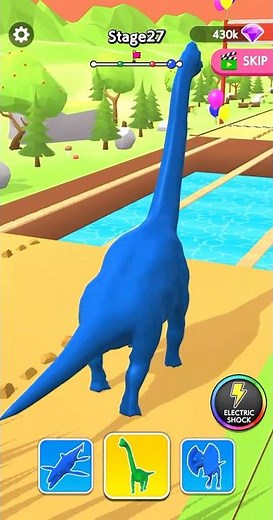🎮 Dino Ninja Race Stage #27🦖👑 #shorts #mobilegame #trex