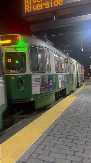 Boston Green Line at Fenway at Night #tramspotting #railway