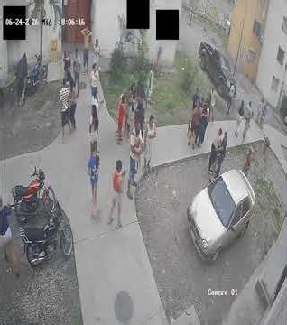 CCTV footage of M7.5 earthquake shaking a parking lot in Caracas, Venezuela