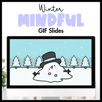 Winter Mindful Breathing Techniques for Kids - Mindfulness Animation GIF Visuals