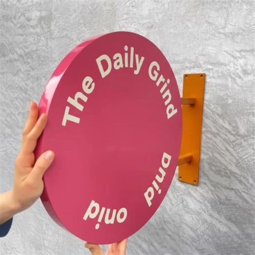 Round Blade Sign, 3D Blade Sign, Wall Mounted Sign, Business Logo Sign, Cafe Sign, Shop Sign, Blade Sign, Hanging Sign, Outdoor Sign, - Etsy UK