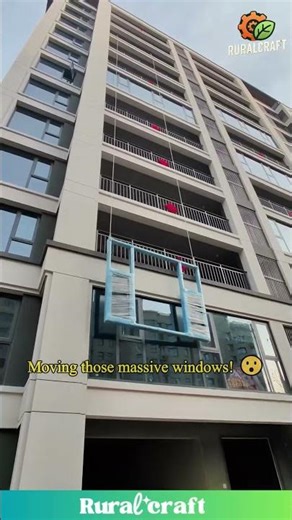High-Rise Window Install: Hard Work! #highwork #labor #skill