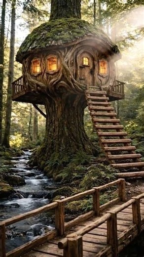 Step Inside a Magical Hidden Treehouse 🌳✨ | Cabin Built Inside a Giant Tree