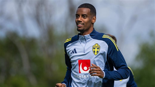 Alexander Isak trained with Sweden a day after his mega move to Liverpool