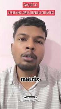 Day 9 | Upper & Lower Triangular Matrix in 1 Min | Last Minute GATE