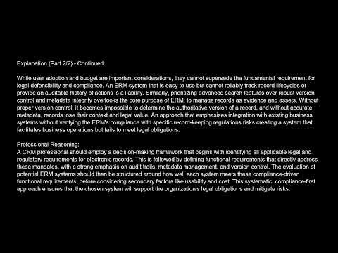 Certified Records Manager CRM Free Practice Test And Answers Updated