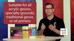 Ampersand Art Supply Hardboard Wood Painting Panel: Museum Series Hardbord, 11" x 14", 3/4 Inch Cradled Profile