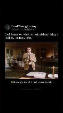 Carl Sagan on what an astonishing thing a book is. Cosmos, 1980. #Shorts