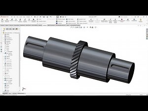 How to design a shaft ( Helical Gear ) on solidworks || Solidworks 2024