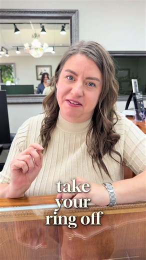 Don’t twist, pull, or force your ring off! 💍 Removing it the wrong way can bend the band, loosen the stones, or damage the setting. The safest way is slow, straight, and gentle — your jewelry will thank you. If your ring ever feels stuck, stop by and let a professional take a look before any damage happens. 📍 Ehrhart’s Jewelers 260 South I-35E Ste 200, Denton, TX 76205 📲 (940) 382-5454 #jewelrytips #ringcare #jewelryeducation #finejewelry #ehrhartsjewelers 💎