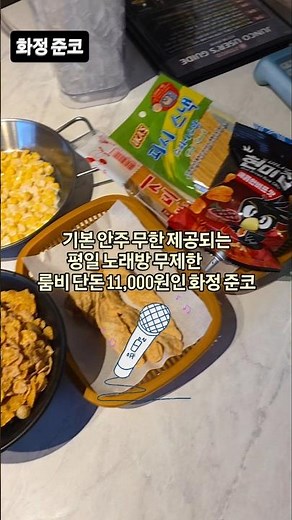 평일 무제한 노래방 화정역 준코 노래타운 가성비 안주 세트 후기 🍻 룸비 11000원+4인 안주세트 49000원 #노래방 #준코