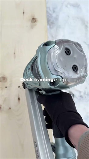 Nail gun framing technique for solid decks | Calgary build #construction #woodworking #precision