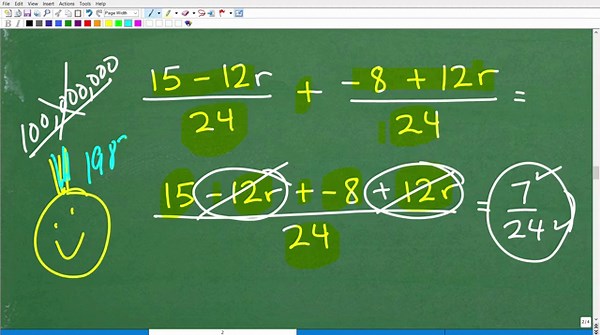 Subtract the Rational Expressions - Be careful easy to make a mistake!
