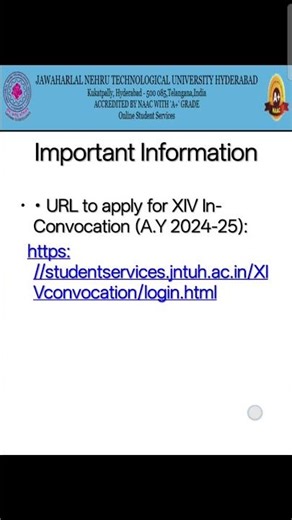jntuh convocation last date and convocation url