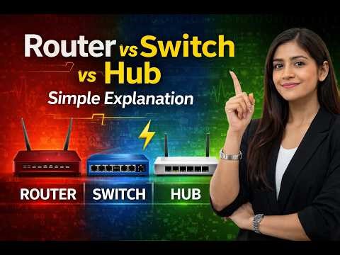 Router vs Switch vs Hub | Networking Devices Explained Simply with diagram | Computer Network
