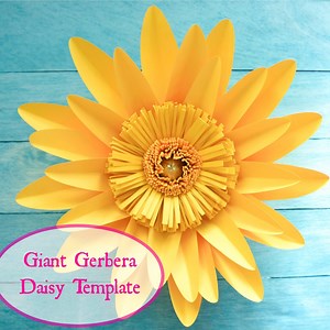 Giant Gerbera Daisy Paper Flower Template and Tutorial, Large Paper Daisy, Paper Flower Printable PDF Templates - Etsy