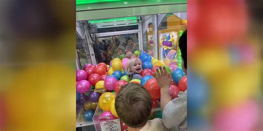 Fire department rescues trapped toddler who climbed into claw machine