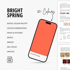 Bright Spring Color Palette (12 Seasons), Colour Combinations, Prints & Patterns, Metals, Makeup, Nail Polish, and Hair Dye Recommendations - Etsy UK