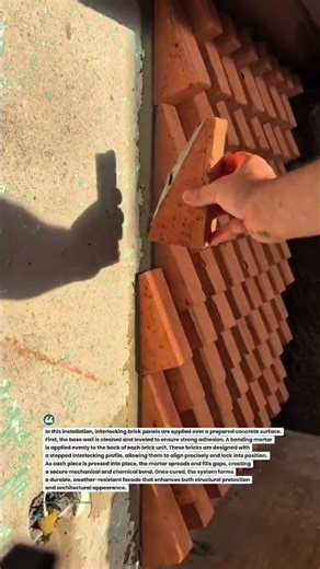 Installing Interlocking Brick Facade System #Masonry #Construction #HomeImprovement