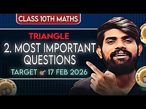 Triangle | Important Questions | Ch 6 Maths Class 10 | Competency Based Questions