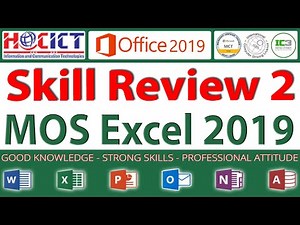MOS Excel 2019 Skill Review 2 | HOCICT's Questions | MO-200: MOS Excel (Office 2019) Associate
