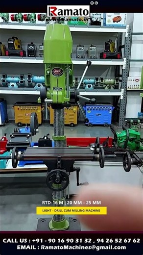 Drilling Cum Milling Machine | Drill + Keyway Milling Cum Drilling Machine | Drill Mill Machines