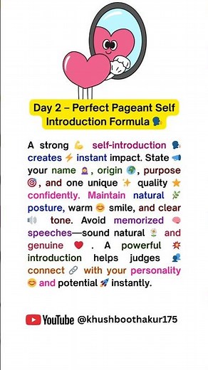 Perfect Pageant Self Introduction 🗣️ Formula✨ #beautypageant #beautytips #explore #viral #trending