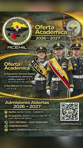 🎓 OFERTA ACADÉMICA 2026 – 2027 - Unidad Educativa Alto Cenepa