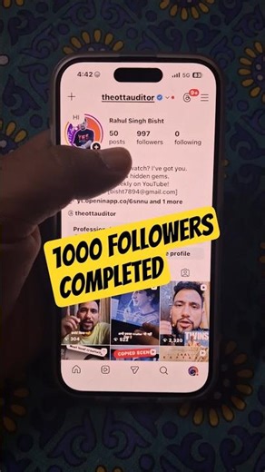 1000 followers completed on instagram 🥰 #follower #subscribers