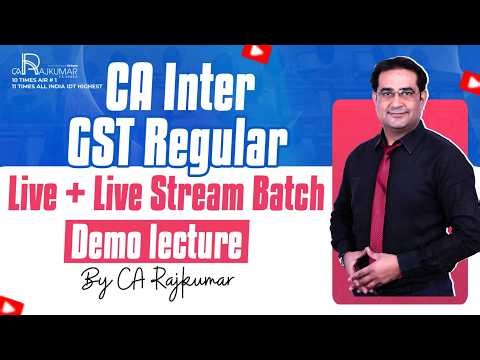 CA Inter GST Demo Lecture - 05 | GST Portal Explained 💻 | Must Watch For CA Students #CARajkumar