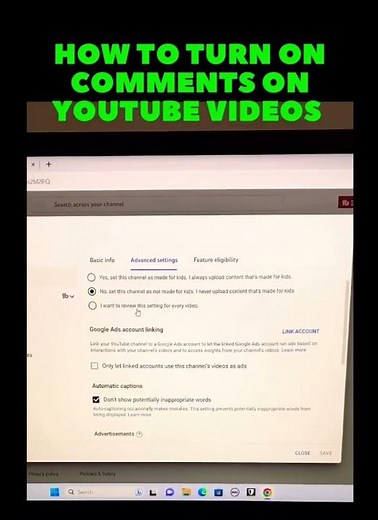 How To Turn On Comments On YouTube Videos 2023 #youtube #comments