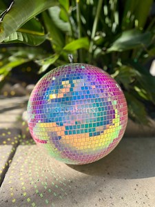 12 Inch Disco Ball Iridescent Decor Disco Balls Disco Holographic Dopamine Decor Funky Disco Rainbow Decor for Disco Lover - Etsy