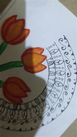 #moden art 🎨#arz kiya hai💗 #postal colour🖌️#flower🌸#art🩷